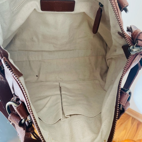 Frye Ari Cognac Leather Crossbody Bag - Picture 11 of 14